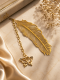 Gold Bookmark with Butterfly