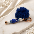Rose Gold Key Ring with Blue Protective Eye