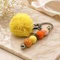 Yellow Gem Key Ring