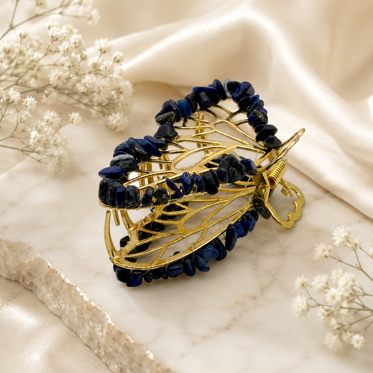Blue Crystal Hair Clip