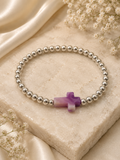 Purple Cross Bracelet