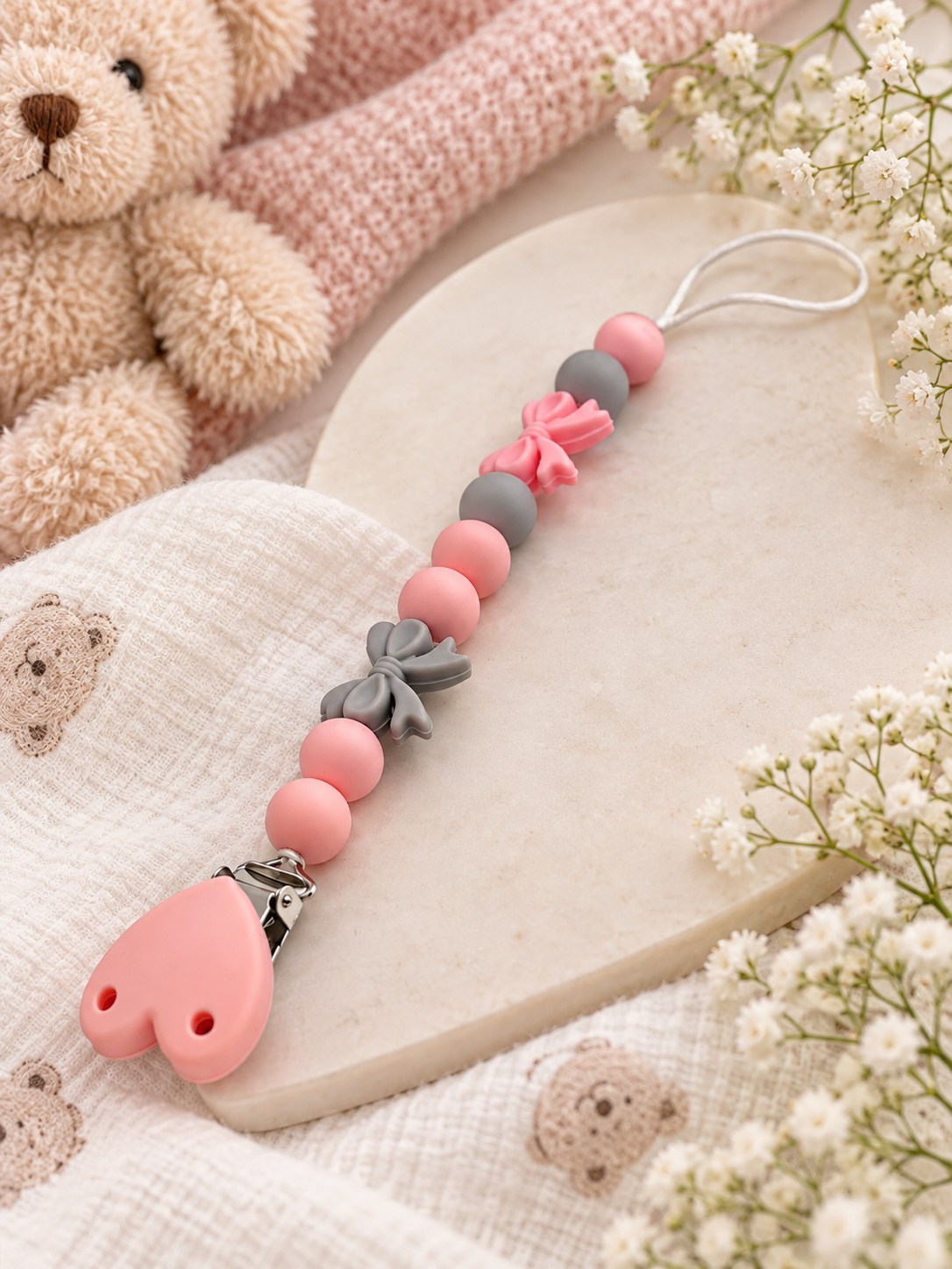 🎀 Pink Bow Dummy Chain