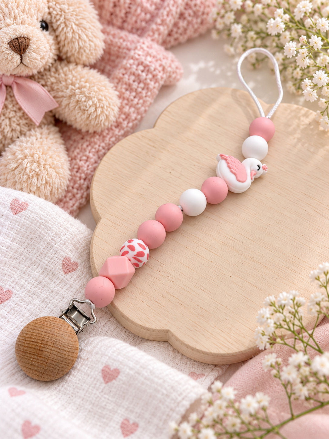 🦢 Pink Swan Dummy Chain