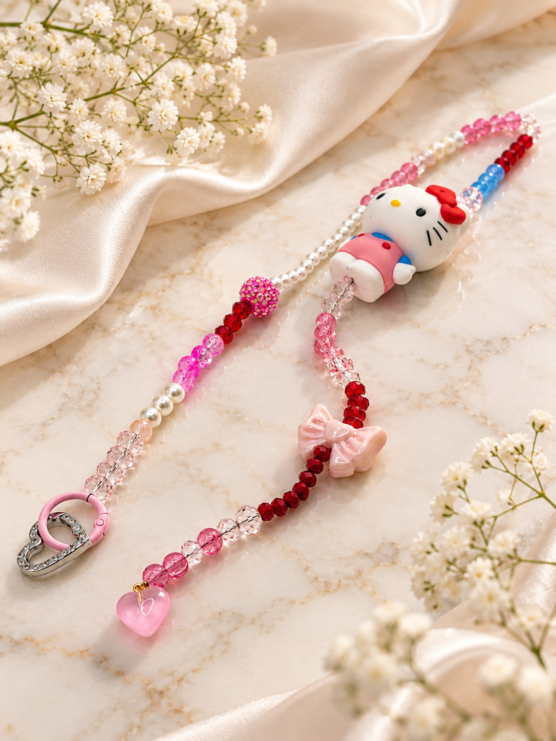 🎀 Kitty Beaded Bag Charm & Sun Catcher