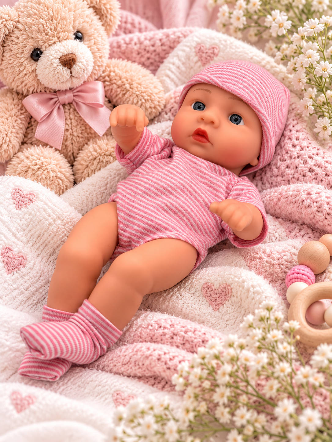 🎀 Lightweight Silicone Baby Doll