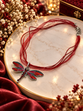 ❤️ Ruby Dragonfly Necklace