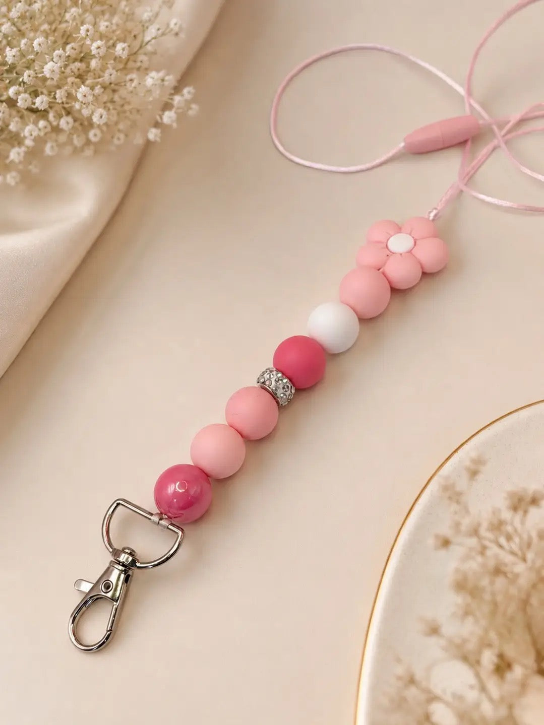 Pink Flower (Lanyard)