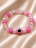 Ollie Rose with Pink Protective Eye (Bracelet)