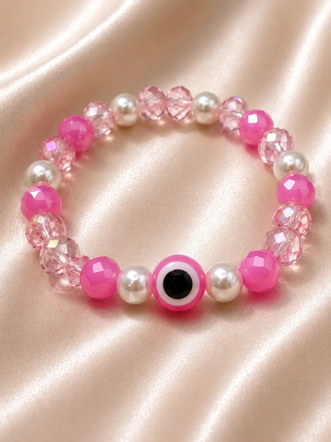 Ollie Rose with Pink Protective Eye (Bracelet)