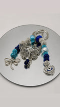 Dimity Blue with a touch of Royal Blue Tim (Bag Charm)