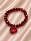 Ruby Ann Heart Bracelet