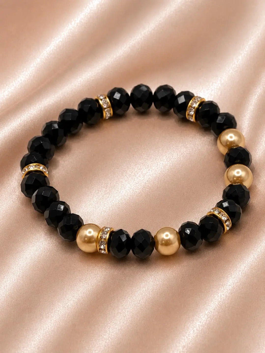 Midnight Mary Black and Gold (Bracelet)