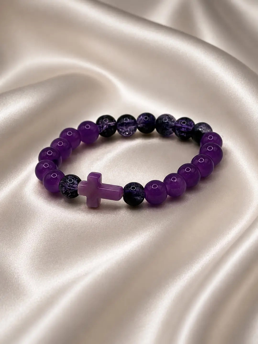 Purple Bliss with Cross (Bracelet)